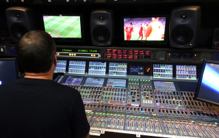 Arena OBX mixing Dolby Atmos in Anfield production